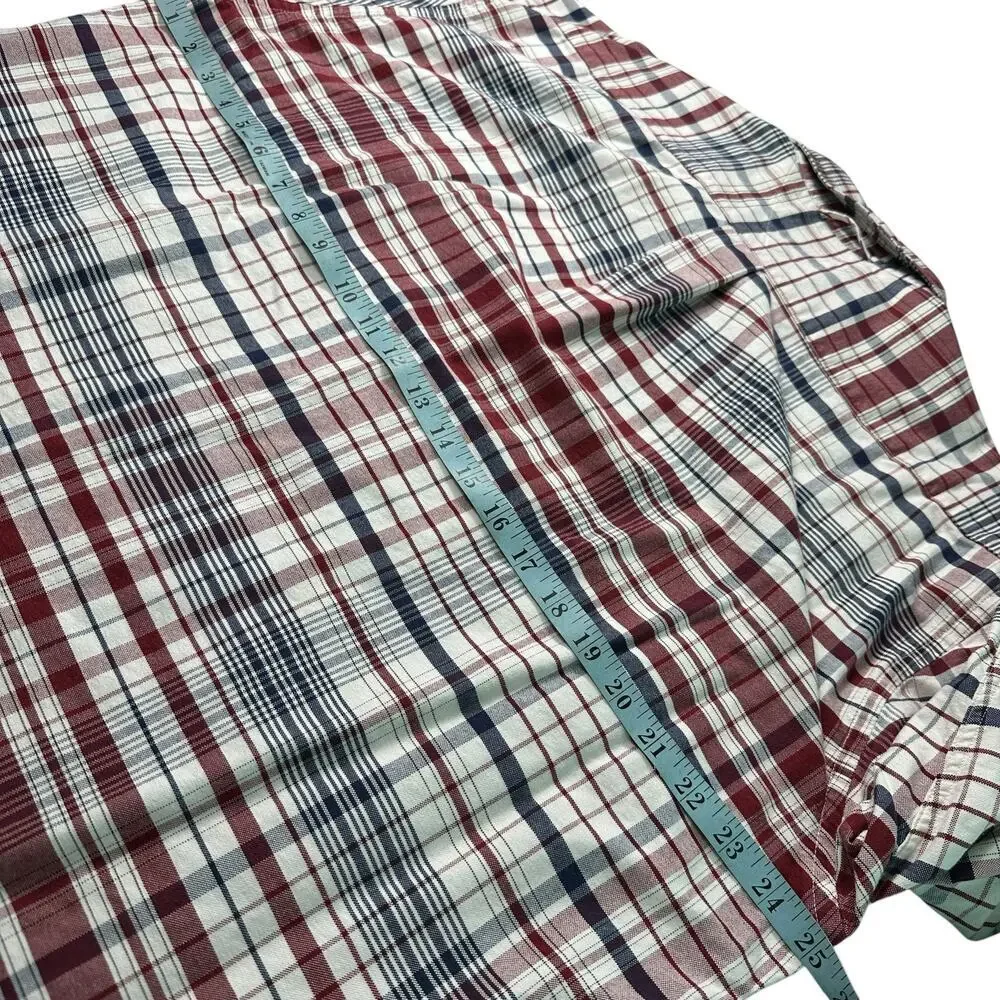 Vintage Tommy Hilfiger Plaid Button Down Shirt 90s Mens  Lrg Embroidered Crest‎